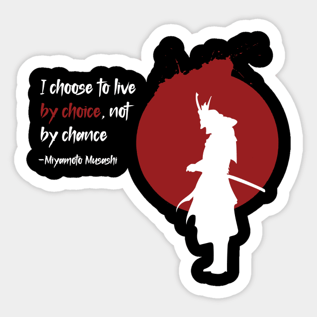 I Choose to Live By Choice Not By Chance Design Sticker by Ampzy